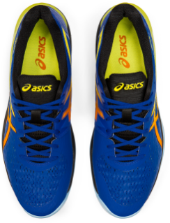 Asics Sky Elite FF Mens Shoe Asics BlueSour Yuzu Squash Equipments by SquashProShop