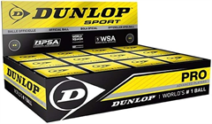 Dozen Dunlop Pro Double Yellow Dot Squash Balls