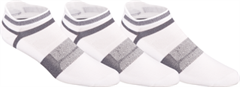 Asics Quick Lyte Cushion Single Tab Unisex Socks (3 Pack White/Grey)