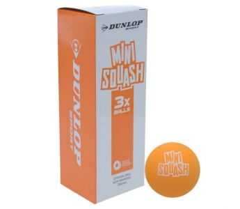 Dunlop Mini Squash Ball Orange (3 Pack)