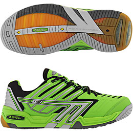 Hi-Tec S700 4:SYS Squash Men's Shoe (Lime/Black/Silver) - ONLY SIZE 7 & 7.5 LEFT IN STOCK
