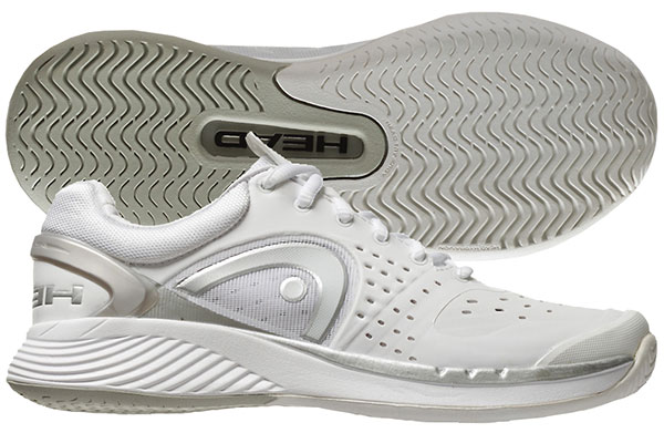 Head Sprint Pro Women's Tennis Shoe (White/Grey/Silver)