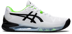 Asics Gel Resolution 8 Men's Tennis Shoe (White/Green Gecko)