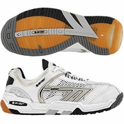 Hi-Tec M550 3D Squash Men's Shoe (White/Black/Silver) - ONLY SIZE 7.5 & 8 LEFT IN STOCK 